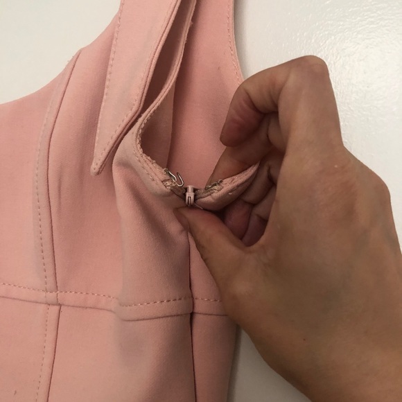 Cinq a Sept | Jeanette Asymmetrical Dress- Pinkish Peach | Sz2 - Picture 6 of 10